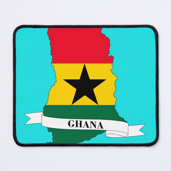 Item preview, Flag map of Ghana designed and sold by visual adventures.
