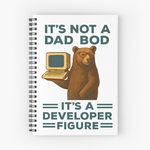 Item preview, It’s Not a Dad Bod, It’s a Developer Figure – Funny Bear Programmer Design designed and sold by KateVil.