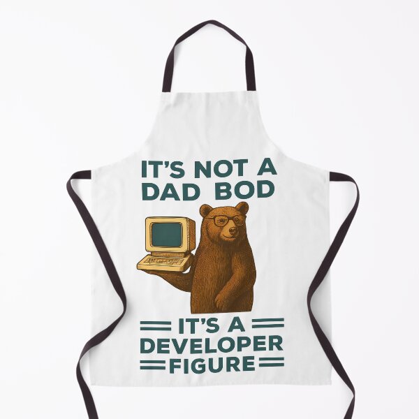 Item preview, It’s Not a Dad Bod, It’s a Developer Figure – Funny Bear Programmer Design designed and sold by KateVil.