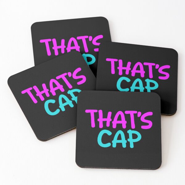 Item preview, That's Cap in Pink and Blue Funny Quotes Typography designed and sold by Memes N Lore .