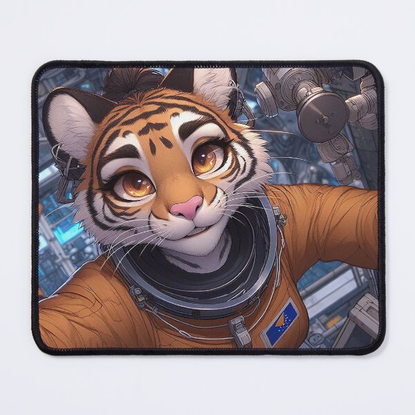 Item preview, Astronaut Tigress Inside the Space Station designed and sold by nikkolaus.