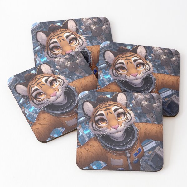 Item preview, Astronaut Tigress Inside the Space Station designed and sold by nikkolaus.