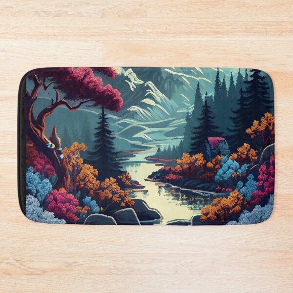 Item preview, Enchanted Autumn Valley Fantasy Landscape designed and sold by ShadowAndSlate.
