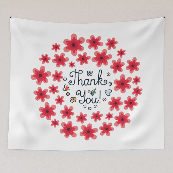 Item preview, Floral Thank You| Elegant Thank You Text Design |flowers design designed and sold by PnrArtDesign.