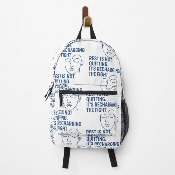 Item preview, Rest Is Not Quitting – Mental Health Awareness Quote Face Line Art designed and sold by Manyface Artistry.