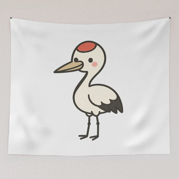 Item preview, Kawaii Red-Crowned Crane – Tancho Elegance designed and sold by NipponPop.