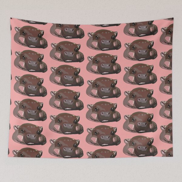 Item preview, P is for Pygmy Hippo, , Cute Hippo Illustration – Funny Animal Art for Hippo Lovers designed and sold by PrettylittlepastelUk.