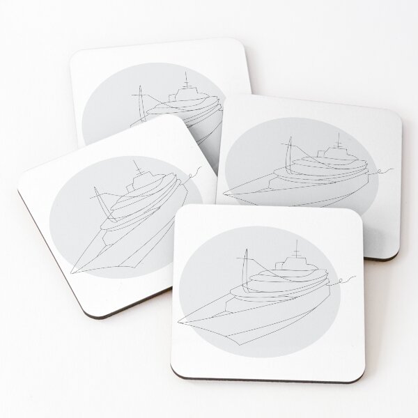 Item preview, Yacht line art designed and sold by Resonare.