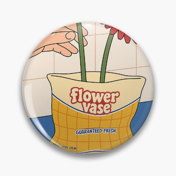 Item preview, Quirky Flower Vase Illustration – Pop Art Style with Red Daisies designed and sold by weirdfishes123.