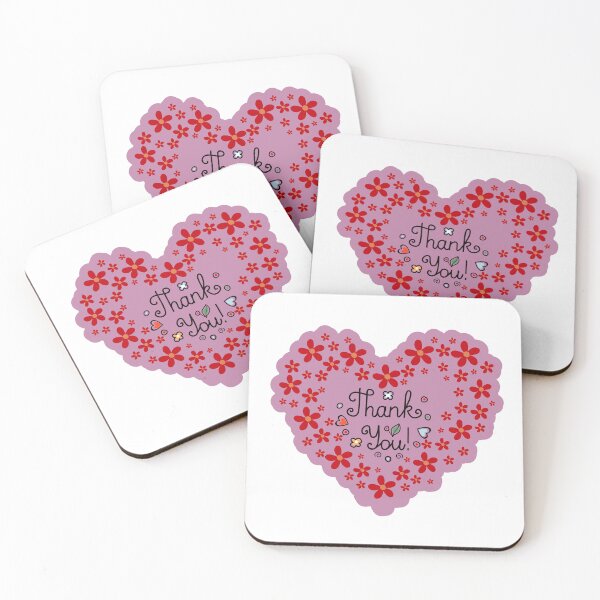 Item preview, Heart Floral | thank you design | red flowers draw | Heart and Flowers Thank You designed and sold by PnrArtDesign.