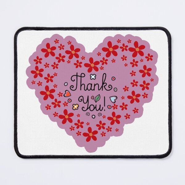 Item preview, Heart Floral | thank you design | red flowers draw | Heart and Flowers Thank You designed and sold by PnrArtDesign.