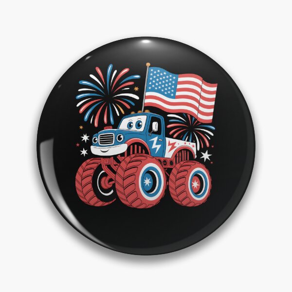 Item preview, Independence Day Monster Truck Toddler Boy Patriotic Kids designed and sold by clothesy7.