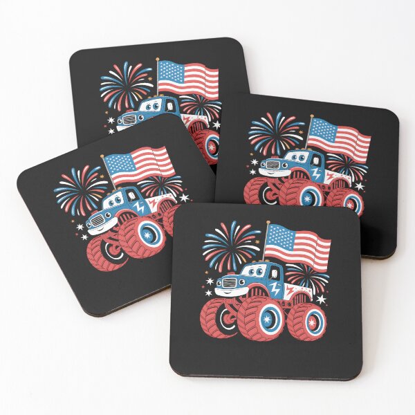 Item preview, Independence Day Monster Truck Toddler Boy Patriotic Kids designed and sold by clothesy7.