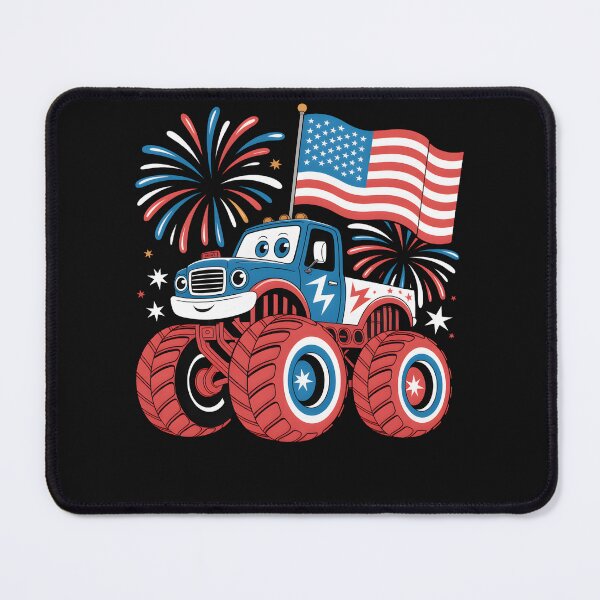 Item preview, Independence Day Monster Truck Toddler Boy Patriotic Kids designed and sold by clothesy7.