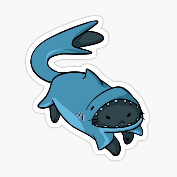 Котик акула рисунок