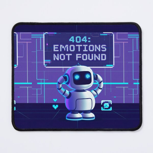 Item preview, Emotions Not Found | Futuristic Robot Glitchcore Design for Tech Lovers designed and sold by Luckylife12.