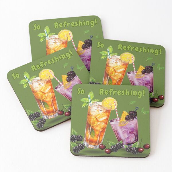 Item preview, So Refreshing – Illustration of fruity and summery drinks designed and sold by MadeByKriss.