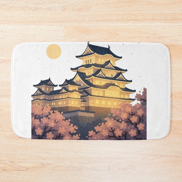 Item preview, Moonlit Himeji Castle – Sakura Night Glow designed and sold by NipponPop.