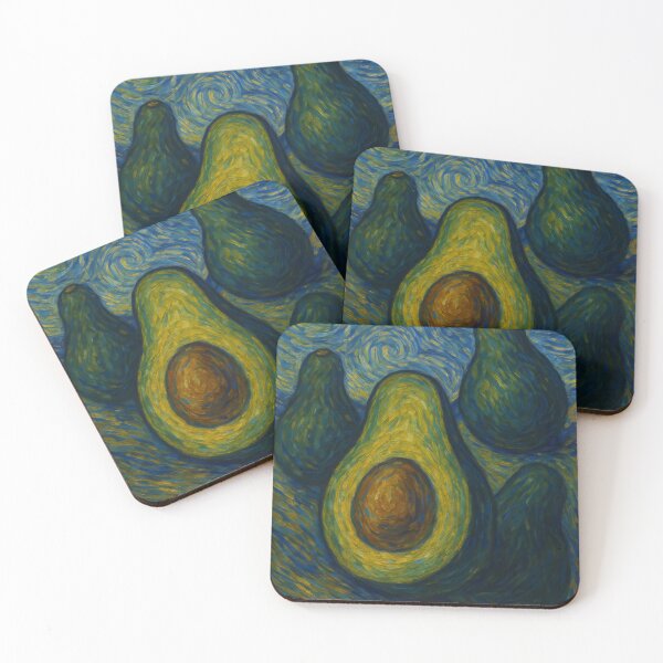 Item preview, Starry Avocado – Van Gogh Inspired Food Art designed and sold by Cuddly-Cottons.