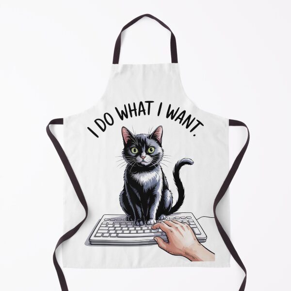 Item preview, I Do What I Want – Funny Black Cat Doodle designed and sold by jubileejungle.