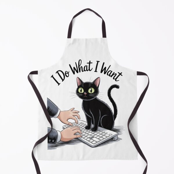 Item preview, I Do What I Want – Black Cat on Keyboard Doodle designed and sold by jubileejungle.