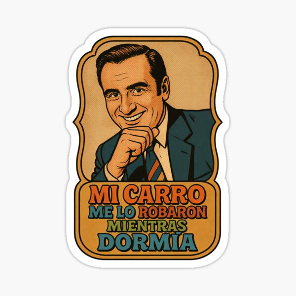 Vista previa del artículo con la obra «Mi carro me lo robaron », diseñado y vendido por MochoBCN.
