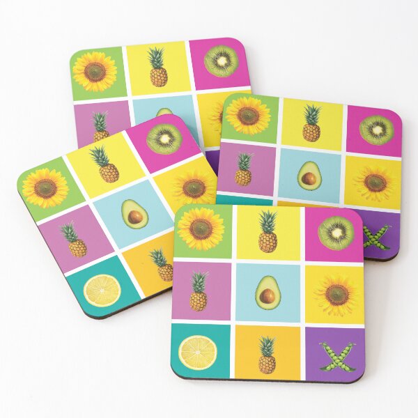 Item preview, Modern Fruits in Colorful Geometric Squares designed and sold by EsvitaDesign.