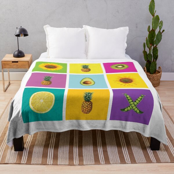 Item preview, Frutas modernas en cuadrados geométricos coloridos designed and sold by EsvitaDesign.