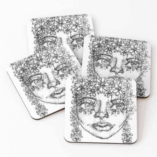 Item preview, Girl with a head full of flowers designed and sold by primrose-cherry.