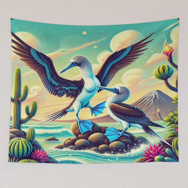 Item preview, "Blue-Footed Ballet: A Surreal Coastal Dance" designed and sold by aipichub.