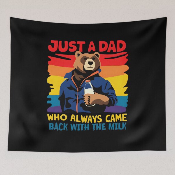 Item preview,  Just A Dad Who Always Came Back With The Milk Cool Fathers Day designed and sold by ViktoonShirts.