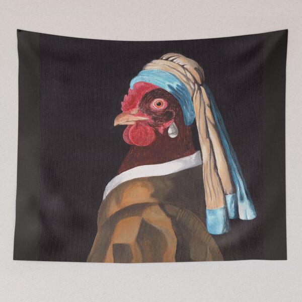 Item preview, Chicken With A Pearl Earring designed and sold by EmilyDucky.