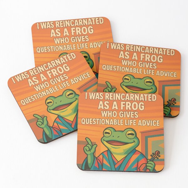 Item preview, Reincarnated Frog Life Coach – Questionable Advice Art designed and sold by ShineEyePirate.