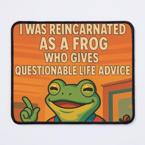 Item preview, Reincarnated Frog Life Coach – Questionable Advice Art designed and sold by ShineEyePirate.