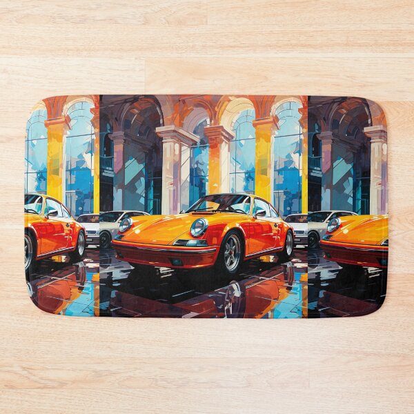 Item preview, Classic Sports Car In Vibrant Showroom With Sunlit Arches designed and sold by RevUpDesign.