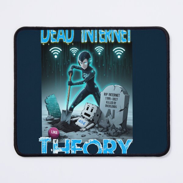 Item preview, Dead Internet Theory: AI's Funeral for the Web - Digital Graveyard Art designed and sold by Tzemo101.
