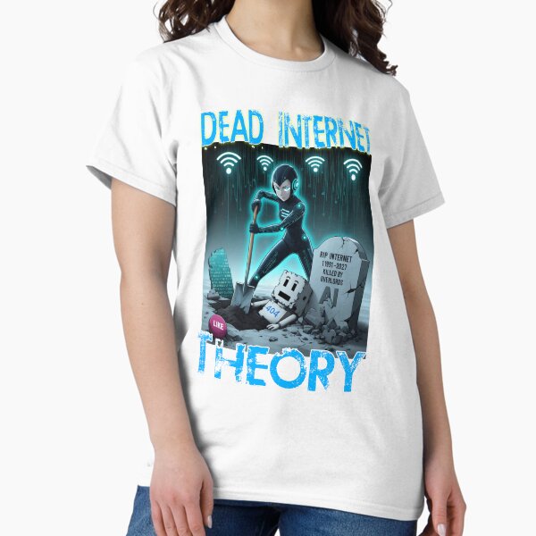 Aperçu de l'œuvre Théorie de la mort d'Internet : les funérailles de l'IA pour le Web - Digital Graveyard Art créée et vendue par Tzemo101.