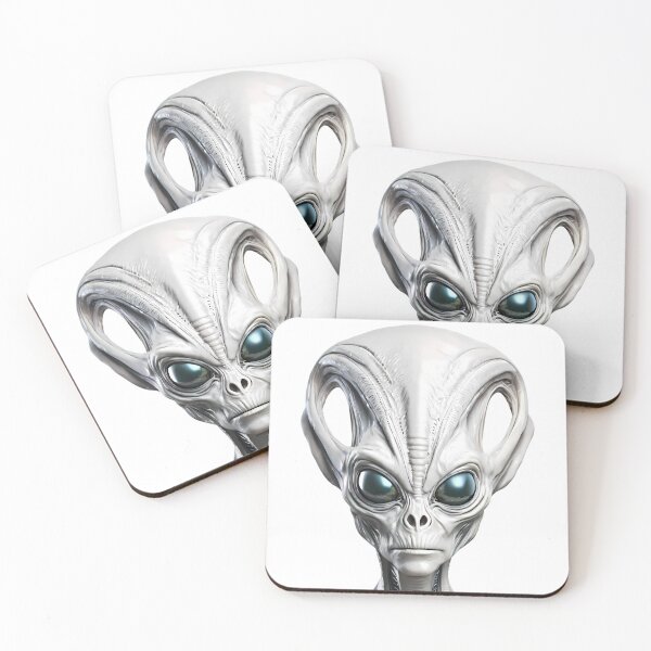 Item preview, Detailed Close-Up of a Grey Alien Head designed and sold by ART ATTACK ZONE.