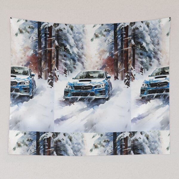 Item preview, Iconic Sports Car Sliding Through Snowy Forest Adventure designed and sold by RevUpDesign.