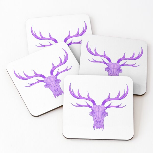 Item preview,  Four horned Monster Skull (Purple) designed and sold by Rotten Core Art.