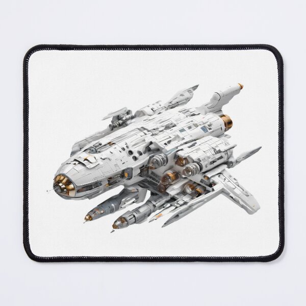 Item preview, Detailed White and Grey Sci-Fi Gunship designed and sold by ART ATTACK ZONE.
