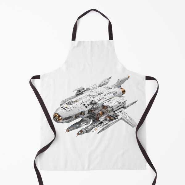 Item preview, Detailed White and Grey Sci-Fi Gunship designed and sold by ART ATTACK ZONE.