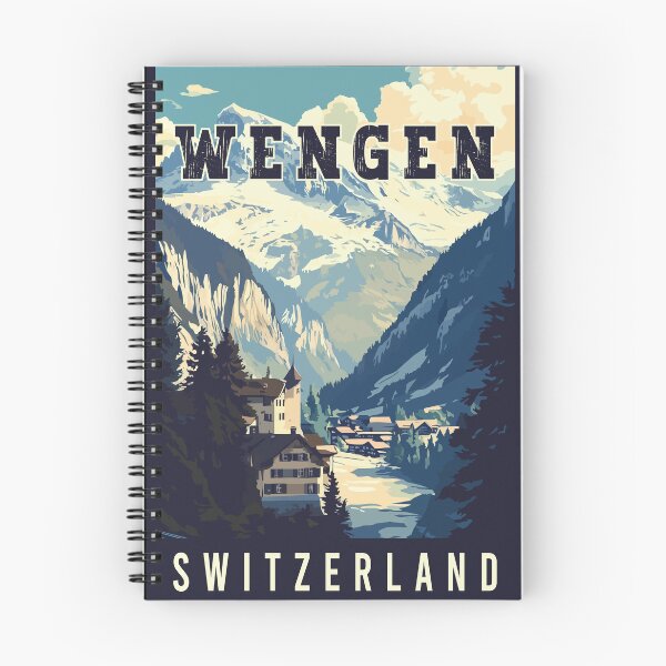 Item preview, Explore Mountain Village Wengen in Switzerland - Travel Art designed and sold by turtlestart.