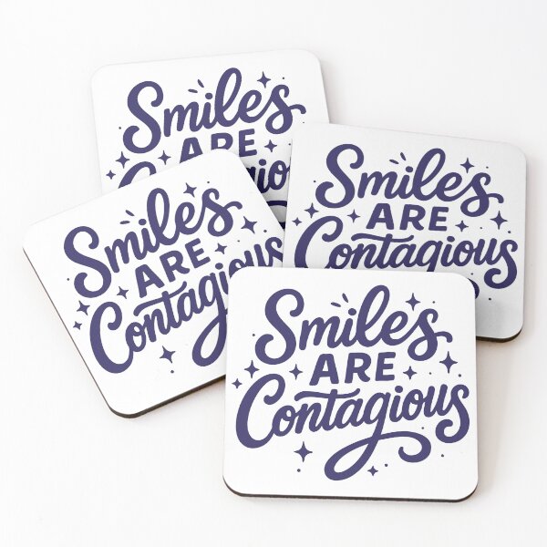 Item preview, Smiles Are Contagious – Fun Hand Lettered Quote designed and sold by GinColorist.