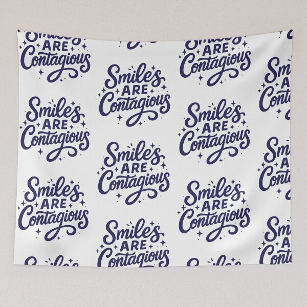 Item preview, Smiles Are Contagious – Fun Hand Lettered Quote designed and sold by GinColorist.