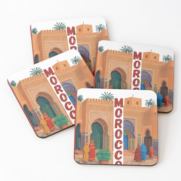 Item preview, Moroccan Archway Market Scene in Marrakech designed and sold by dijjaboutique.
