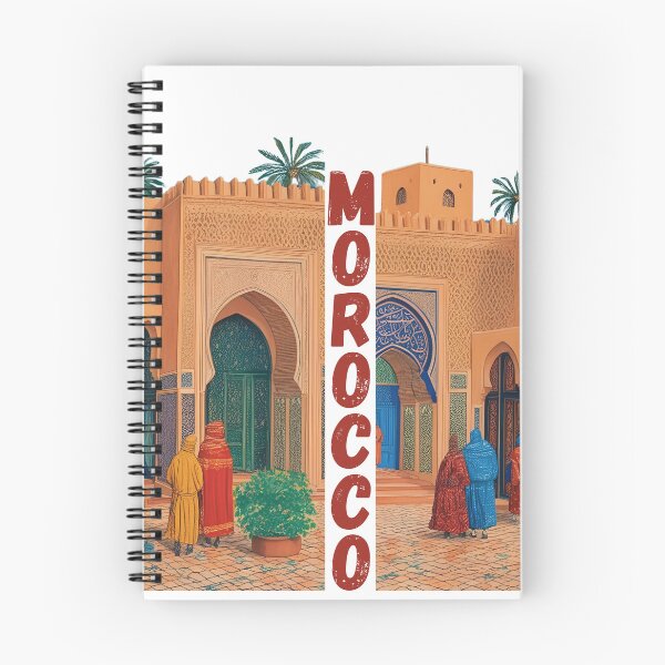 Artikelvorschau, Marokkanische Marktszene mit Torbogen in Marrakesch entworfen und verkauft von dijjaboutique.