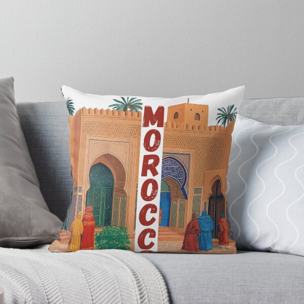 Item preview, Moroccan Archway Market Scene in Marrakech designed and sold by dijjaboutique.