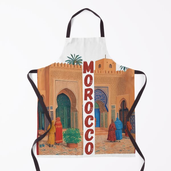 Item preview, Moroccan Archway Market Scene in Marrakech designed and sold by dijjaboutique.