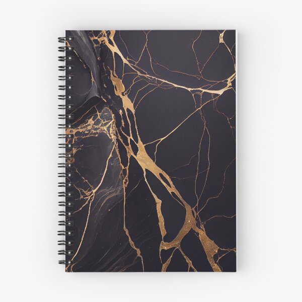 Item preview, Luxurious Gold Veined Black Marble designed and sold by ShadowAndSlate.